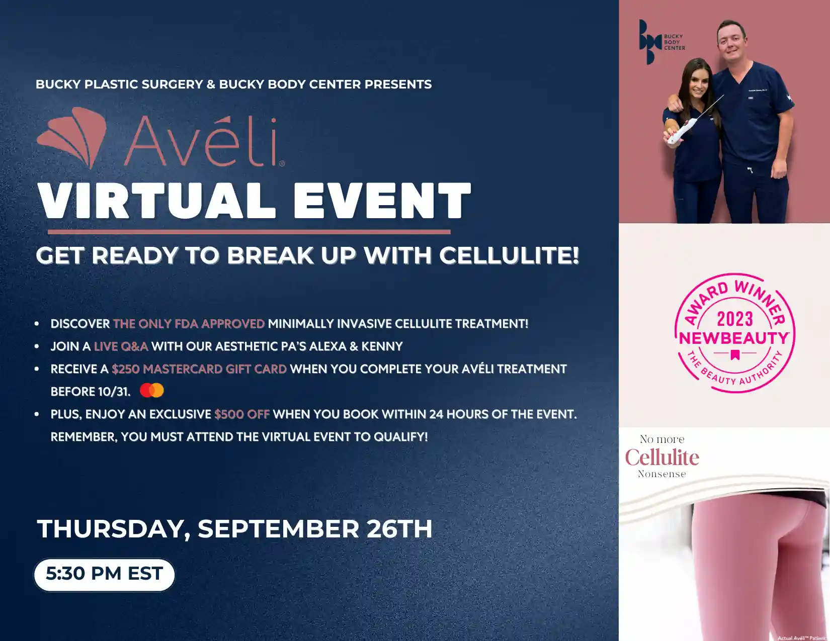 Virtual Event information from Dr. Bucky